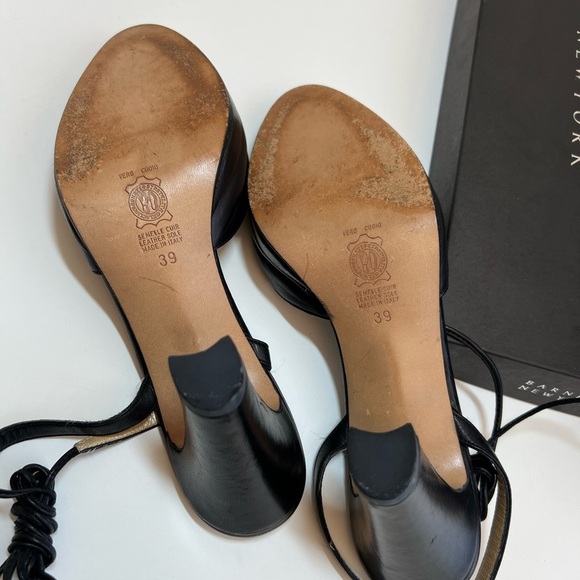 Barneys Newyork Open toe Leather wrap Ankle heel Shoes - Picture 3 of 16